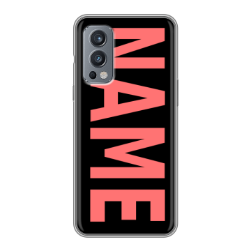 Силиконовый чехол на OnePlus Nord 2 с принтом NAME