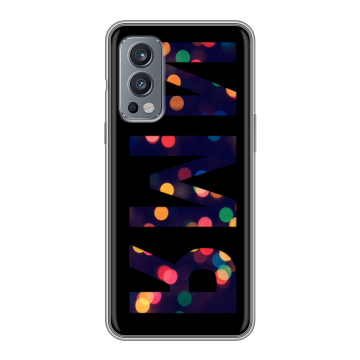 Силиконовый чехол на OnePlus Nord 2 с принтом ИМЯ
