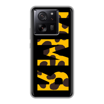 Силиконовый чехол на Xiaomi 13T с принтом ИМЯ