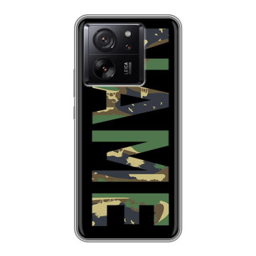 Силиконовый чехол на Xiaomi 13T с принтом NAME