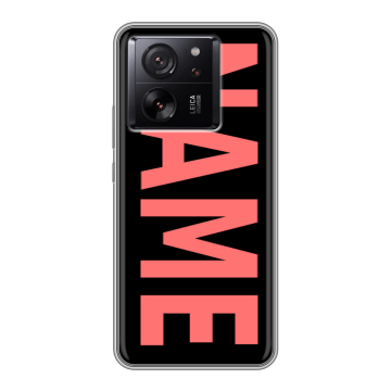 Силиконовый чехол на Xiaomi 13T с принтом NAME