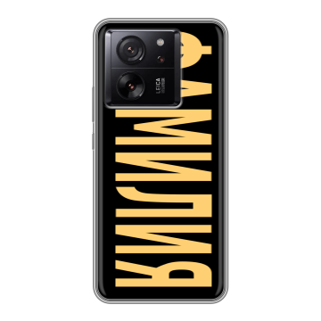 Силиконовый чехол на Xiaomi 13T с принтом ФАМИЛИЯ