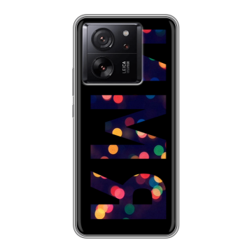 Силиконовый чехол на Xiaomi 13T с принтом ИМЯ