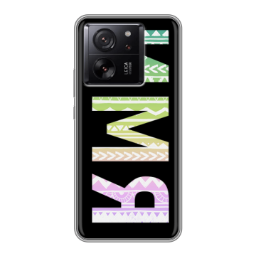Силиконовый чехол на Xiaomi 13T с принтом ИМЯ