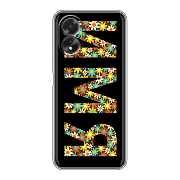 Силиконовый чехол на OPPO A38 4G с принтом ИМЯ