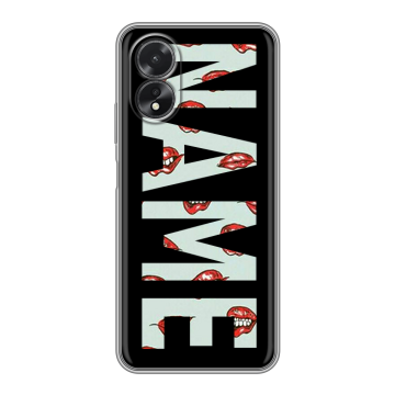 Силиконовый чехол на OPPO A38 4G с принтом NAME