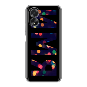 Силиконовый чехол на OPPO A38 4G с принтом ИМЯ