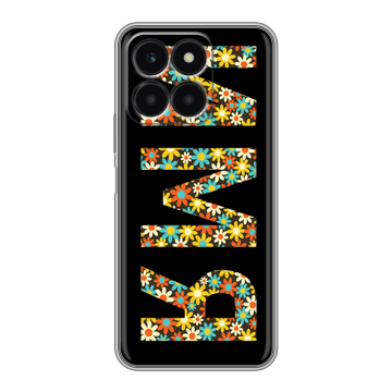 Силиконовый чехол на Huawei Honor X6a с принтом ИМЯ