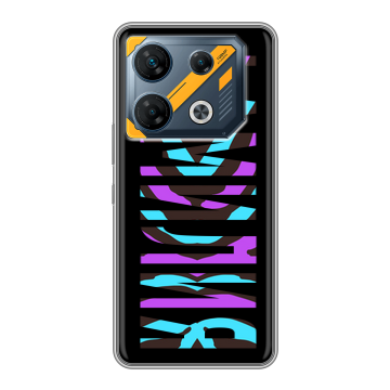 Силиконовый чехол на Infinix GT 10 Pro с принтом ФАМИЛИЯ