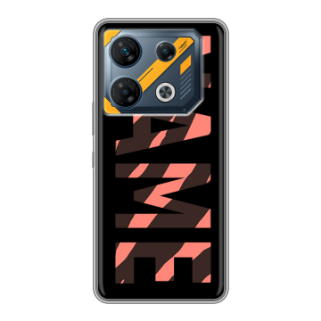 Силиконовый чехол на Infinix GT 10 Pro с принтом NAME