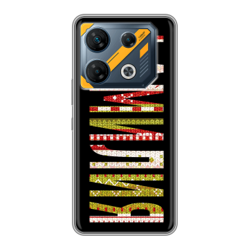 Силиконовый чехол на Infinix GT 10 Pro с принтом ФАМИЛИЯ