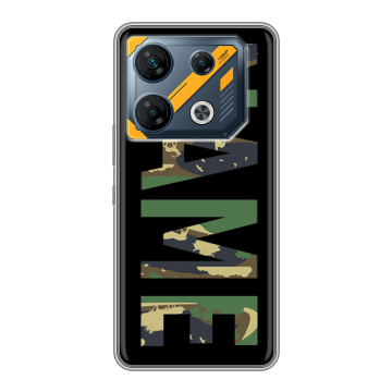 Силиконовый чехол на Infinix GT 10 Pro с принтом NAME