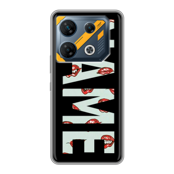 Силиконовый чехол на Infinix GT 10 Pro с принтом NAME