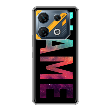 Силиконовый чехол на Infinix GT 10 Pro с принтом NAME