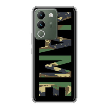 Силиконовый чехол на Vivo V29e с принтом NAME