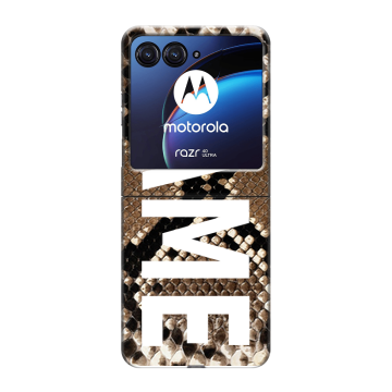 Пластиковый чехол на Motorola Razr 40 Ultra с принтом NAME