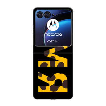Пластиковый чехол на Motorola Razr 40 Ultra с принтом ИМЯ