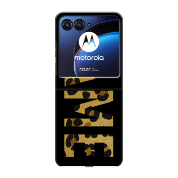 Пластиковый чехол на Motorola Razr 40 Ultra с принтом NAME