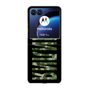 Пластиковый чехол на Motorola Razr 40 Ultra с принтом ФАМИЛИЯ