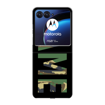 Пластиковый чехол на Motorola Razr 40 Ultra с принтом NAME