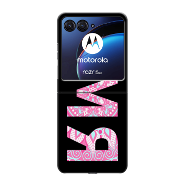 Пластиковый чехол на Motorola Razr 40 Ultra с принтом ИМЯ