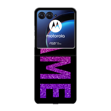 Пластиковый чехол на Motorola Razr 40 Ultra с принтом NAME