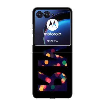 Пластиковый чехол на Motorola Razr 40 Ultra с принтом ИМЯ