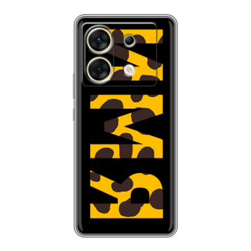 Силиконовый чехол на Infinix Zero 30 5G с принтом ИМЯ