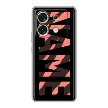 Силиконовый чехол на Infinix Zero 30 5G с принтом NAME