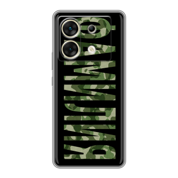 Силиконовый чехол на Infinix Zero 30 5G с принтом ФАМИЛИЯ