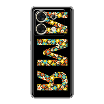 Силиконовый чехол на Infinix Zero 30 5G с принтом ИМЯ