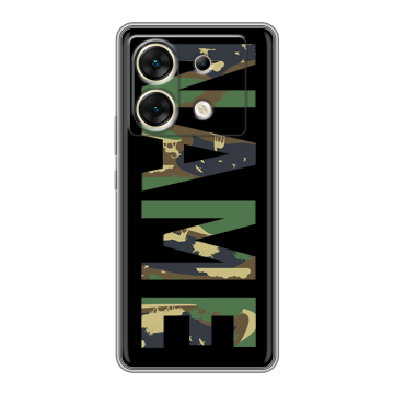 Силиконовый чехол на Infinix Zero 30 5G с принтом NAME