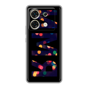 Силиконовый чехол на Infinix Zero 30 5G с принтом ИМЯ