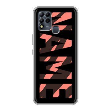Силиконовый чехол на Infinix Hot 11 G37 с принтом NAME