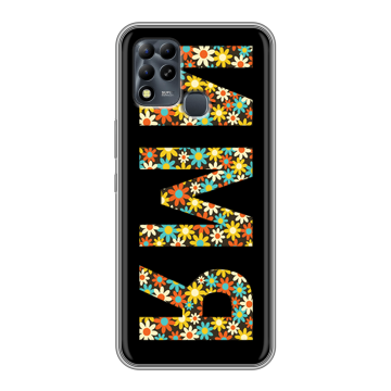 Силиконовый чехол на Infinix Hot 11 G37 с принтом ИМЯ