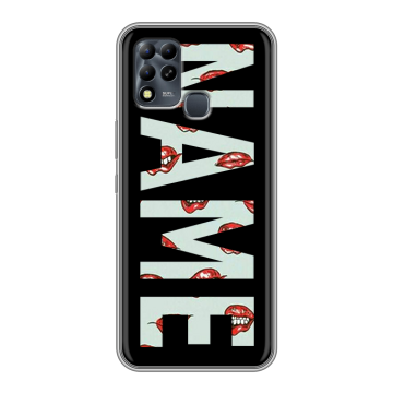 Силиконовый чехол на Infinix Hot 11 G37 с принтом NAME
