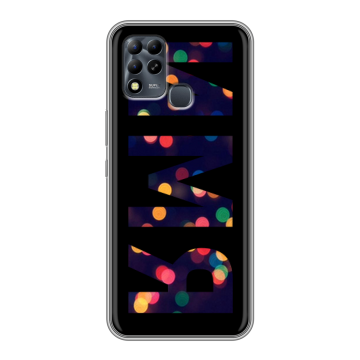 Силиконовый чехол на Infinix Hot 11 G37 с принтом ИМЯ