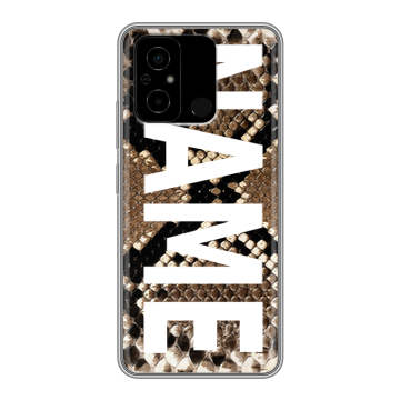Силиконовый чехол на Xiaomi Poco C55 с принтом NAME