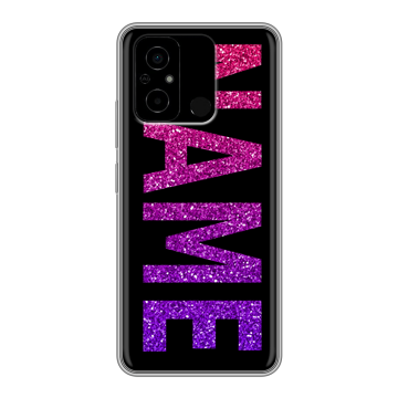 Силиконовый чехол на Xiaomi Poco C55 с принтом NAME