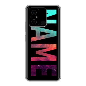 Силиконовый чехол на Xiaomi Poco C55 с принтом NAME