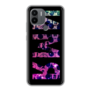 Силиконовый чехол на Xiaomi Poco C50 с принтом ИМЯ