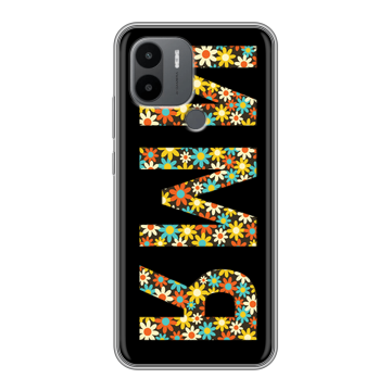 Силиконовый чехол на Xiaomi Poco C50 с принтом ИМЯ