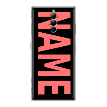 Силиконовый чехол на ZTE Nubia Red Magic 8S Pro с принтом NAME