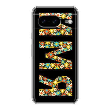 Силиконовый чехол на Google Pixel 8 с принтом ИМЯ