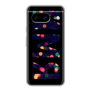 Силиконовый чехол на Google Pixel 8 с принтом ИМЯ