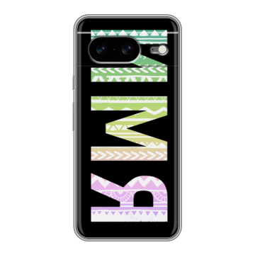 Силиконовый чехол на Google Pixel 8 с принтом ИМЯ