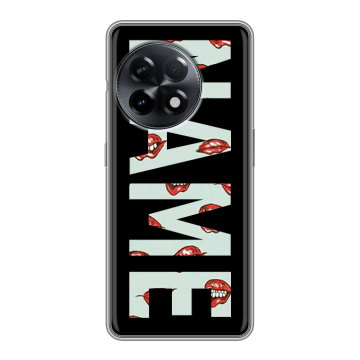 Силиконовый чехол на OnePlus Ace 2 с принтом NAME