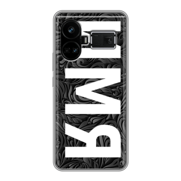 Силиконовый чехол на Realme GT5 с принтом ИМЯ