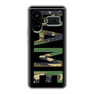 Силиконовый чехол на Realme GT5 с принтом NAME