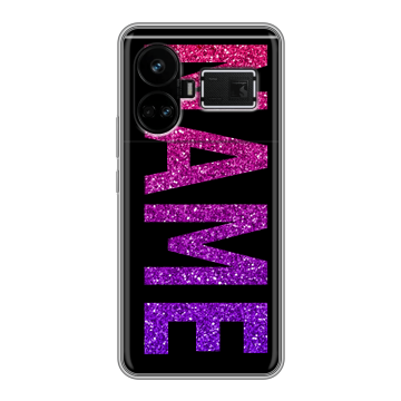 Силиконовый чехол на Realme GT5 с принтом NAME